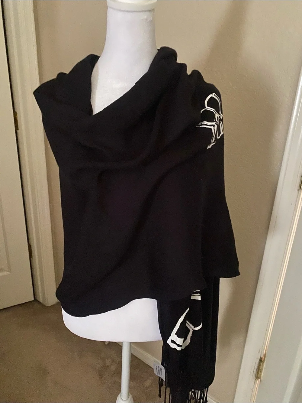 Vintage Y2K Wrap /Scarf fringe boho art deco layers feminine